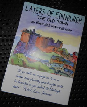 Layers of Edinburgh folded map
