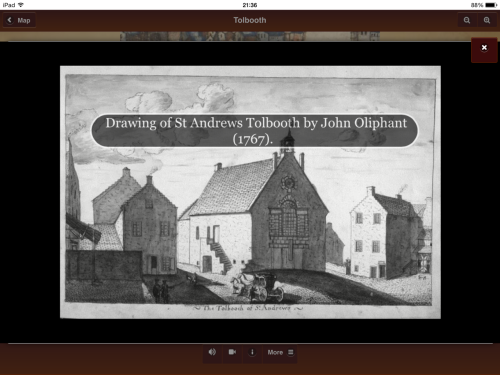Mediaeval St Andrews App tolbooth picture